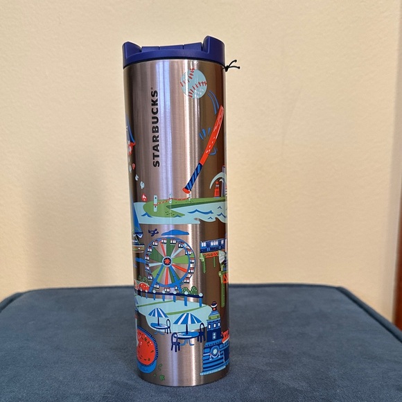 Starbucks Chicago Discovery Series Tumbler with Blue and Green Accents - Picture 3 of 5